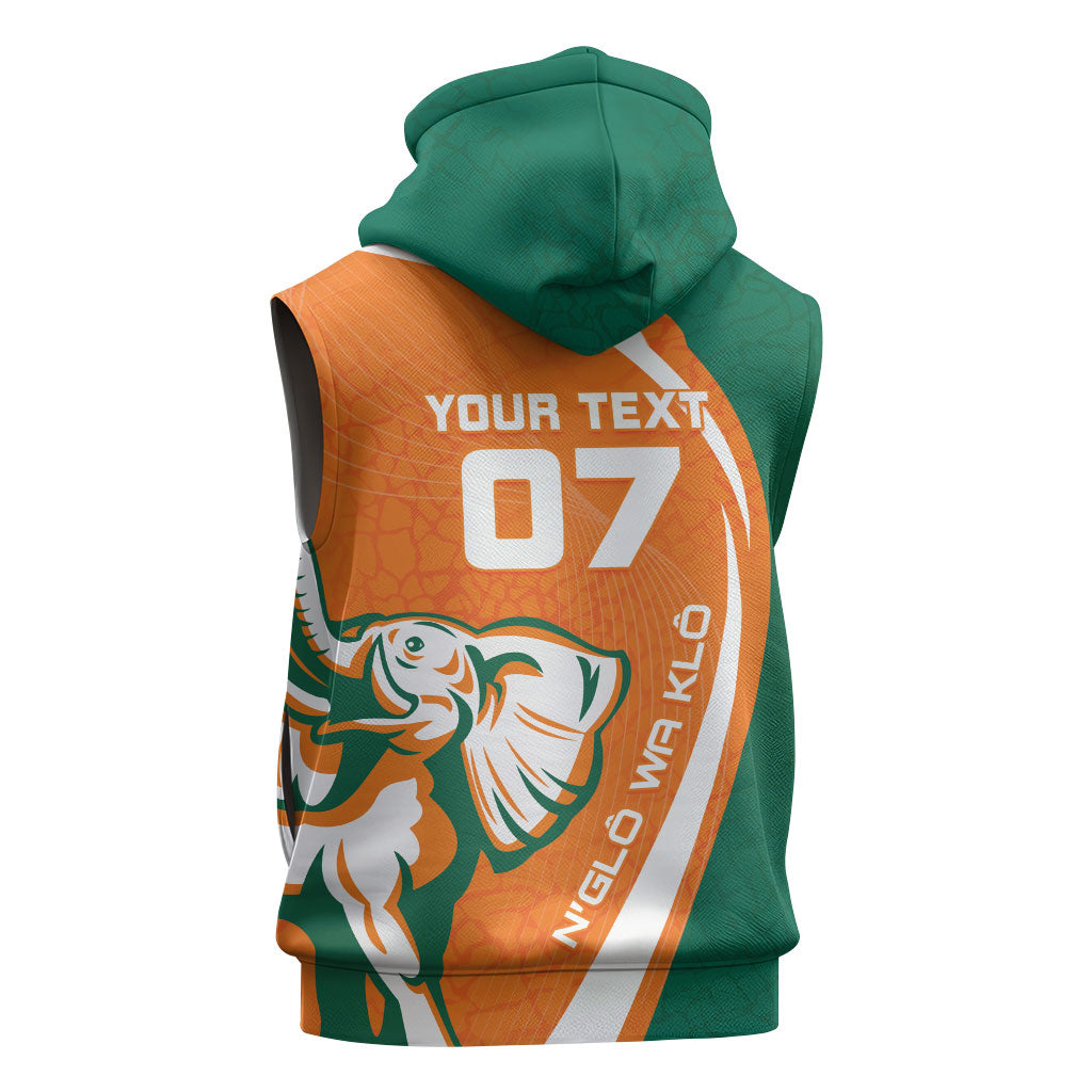 Cote d'Ivoire WC2026 Custom Sleeveless Zip Hoodie Making History - GO Elephants
