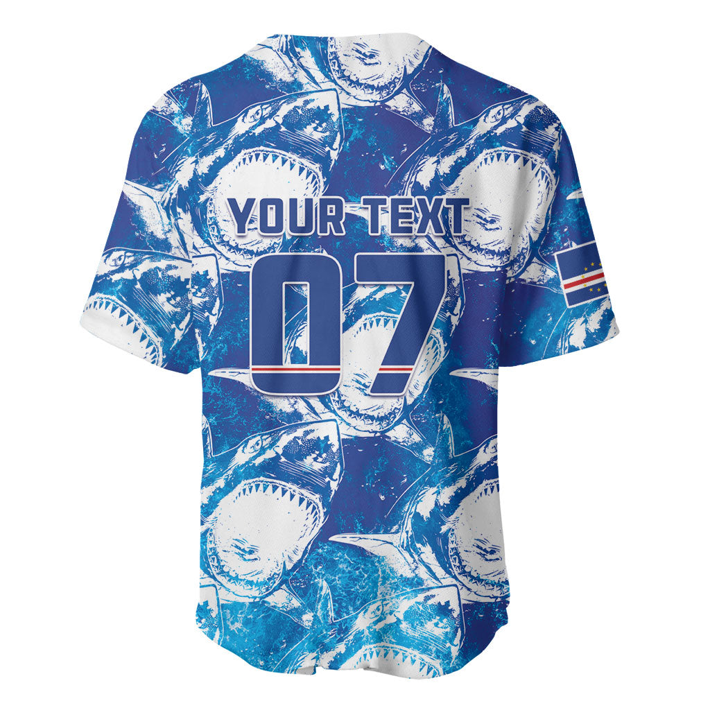 Cabo Verde WC2026 Prematch Guernsey Inspired Custom Baseball Jersey Tubaroes Azuis Making History