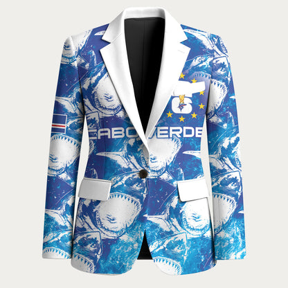 Cabo Verde WC2026 Prematch Guernsey Inspired Custom Blazer Tubaroes Azuis Making History