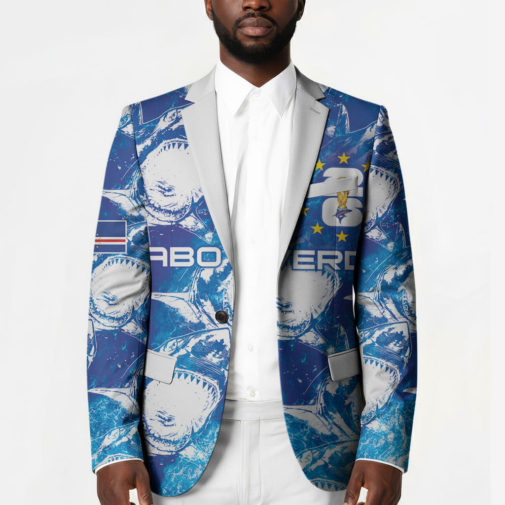 Cabo Verde WC2026 Prematch Guernsey Inspired Custom Blazer Tubaroes Azuis Making History