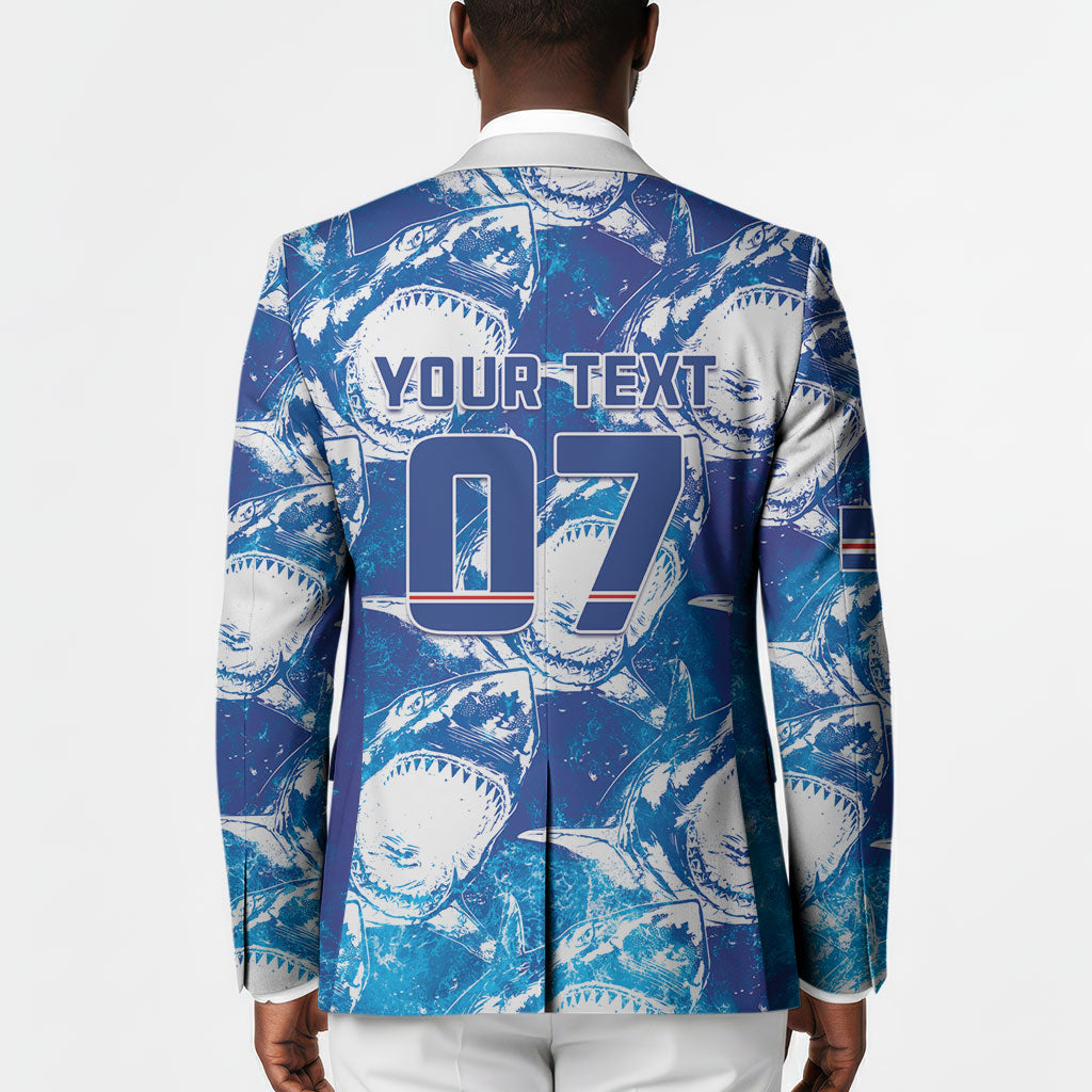 Cabo Verde WC2026 Prematch Guernsey Inspired Custom Blazer Tubaroes Azuis Making History