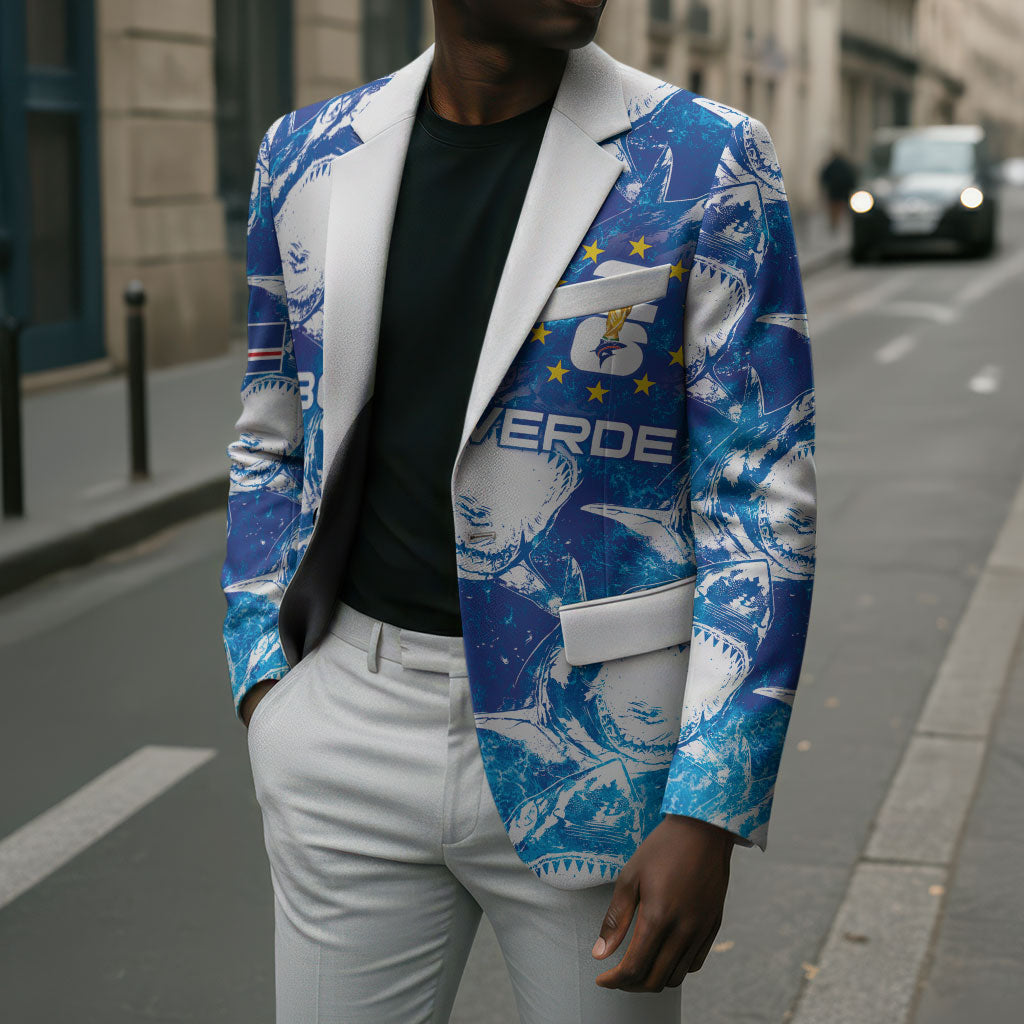 Cabo Verde WC2026 Prematch Guernsey Inspired Custom Blazer Tubaroes Azuis Making History