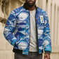 Cabo Verde WC2026 Prematch Guernsey Inspired Custom Bomber Puffer Jacket Tubaroes Azuis Making History