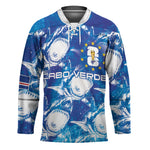 Cabo Verde WC2026 Prematch Guernsey Inspired Custom Hockey Jersey Tubaroes Azuis Making History