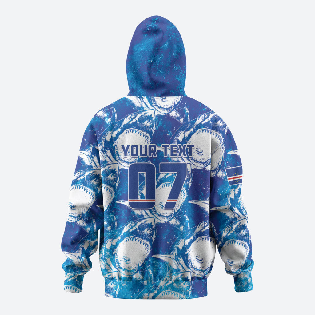 Cabo Verde WC2026 Prematch Guernsey Inspired Custom Hoodie Tubaroes Azuis Making History