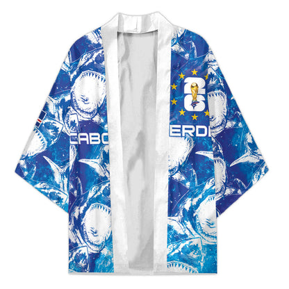 Cabo Verde WC2026 Prematch Guernsey Inspired Custom Kimono Tubaroes Azuis Making History