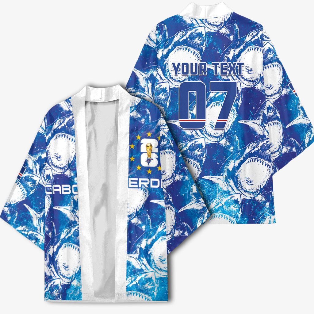 Cabo Verde WC2026 Prematch Guernsey Inspired Custom Kimono Tubaroes Azuis Making History