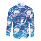 Cabo Verde WC2026 Prematch Guernsey Inspired Custom Long Sleeve Button Shirt Tubaroes Azuis Making History