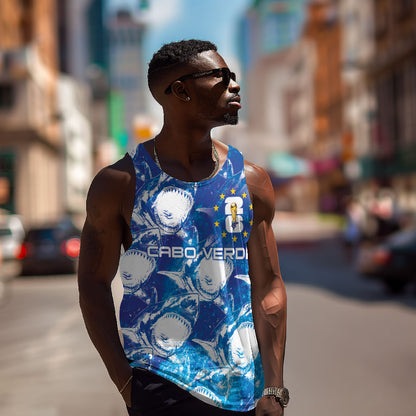Cabo Verde WC2026 Prematch Guernsey Inspired Custom Men Tank Top Tubaroes Azuis Making History