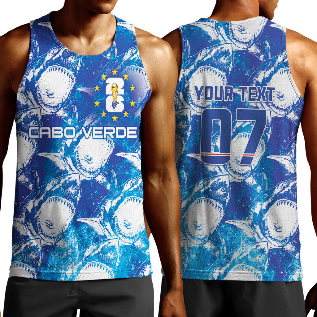 Cabo Verde WC2026 Prematch Guernsey Inspired Custom Men Tank Top Tubaroes Azuis Making History