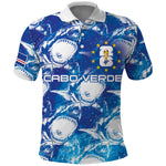 Cabo Verde WC2026 Prematch Guernsey Inspired Custom Polo Shirt Tubaroes Azuis Making History