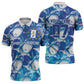 Cabo Verde WC2026 Prematch Guernsey Inspired Custom Zipper Polo Shirt Tubaroes Azuis Making History