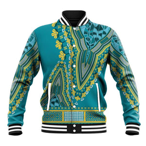 Dashiki Baseball Jacket Luxury Afro - Teal LT7