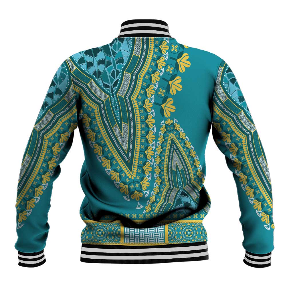 Dashiki Baseball Jacket Luxury Afro - Teal LT7