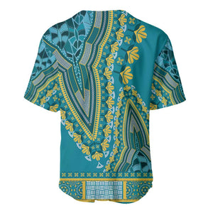 Dashiki Baseball Jersey Luxury Afro - Teal
