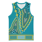 Dashiki Basketball Jersey Luxury Afro - Teal - African Pride