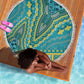 Dashiki Beach Blanket Luxury Afro - Teal