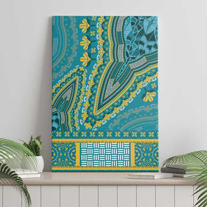 Dashiki Canvas Wall Art Luxury Afro - Teal