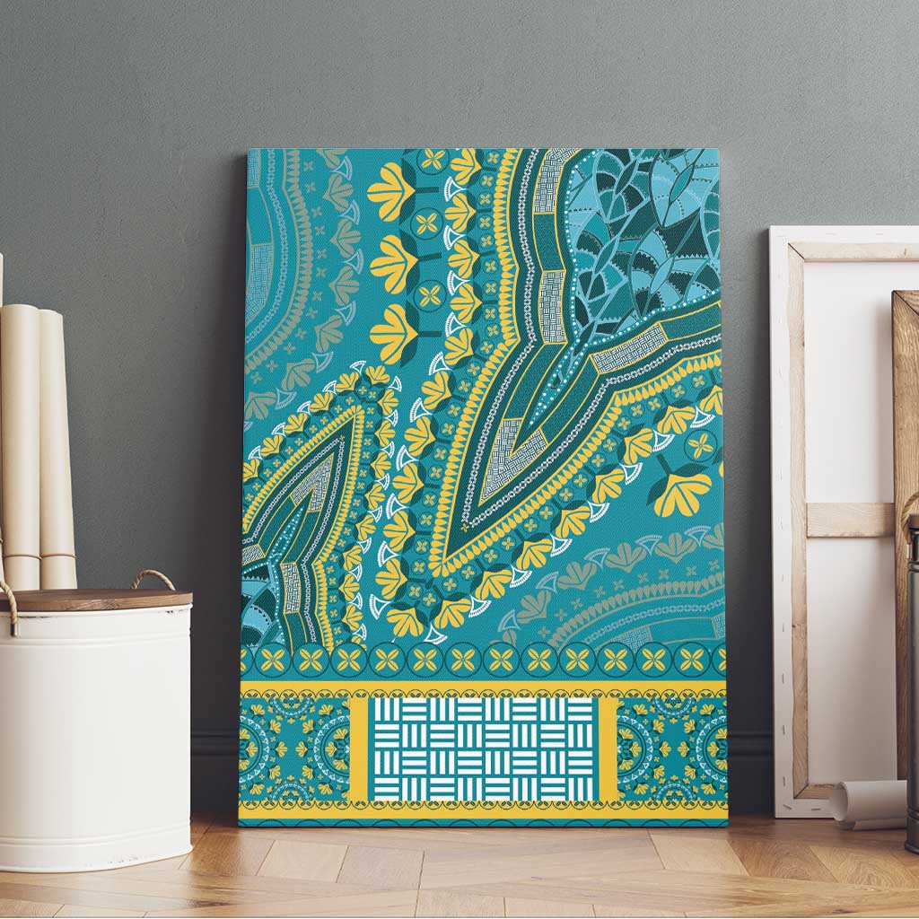 Dashiki Canvas Wall Art Luxury Afro - Teal