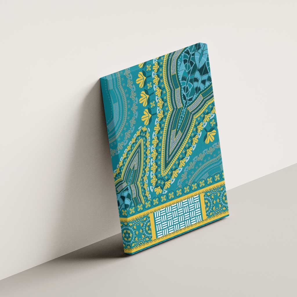 Dashiki Canvas Wall Art Luxury Afro - Teal