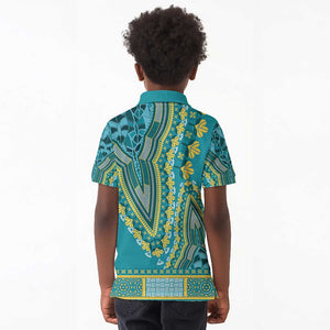 Dashiki Kid Polo Shirt Luxury Afro - Teal
