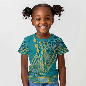 Dashiki Kid T shirt Luxury Afro - Teal