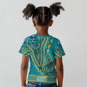 Dashiki Kid T shirt Luxury Afro - Teal