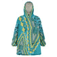 Dashiki KId Wearable Blanket Hoodie Luxury Afro - Teal