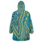Dashiki KId Wearable Blanket Hoodie Luxury Afro - Teal