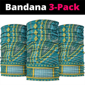 Dashiki Neck Gaiter Luxury Afro - Teal LT7