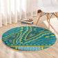 Dashiki Round Carpet Luxury Afro - Teal