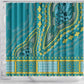 Dashiki Shower Curtain Luxury Afro - Teal