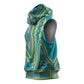 Dashiki Sleeveless Hoodie Luxury Afro - Teal - African Pride