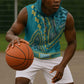 Dashiki Sleeveless Hoodie Luxury Afro - Teal - African Pride