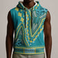 Dashiki Sleeveless Hoodie Luxury Afro - Teal - African Pride