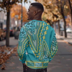 Dashiki Sweatshirt Luxury Afro - Teal