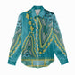 Dashiki Women Casual Shirt Luxury Afro - Teal LT7