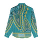 Dashiki Women Casual Shirt Luxury Afro - Teal LT7