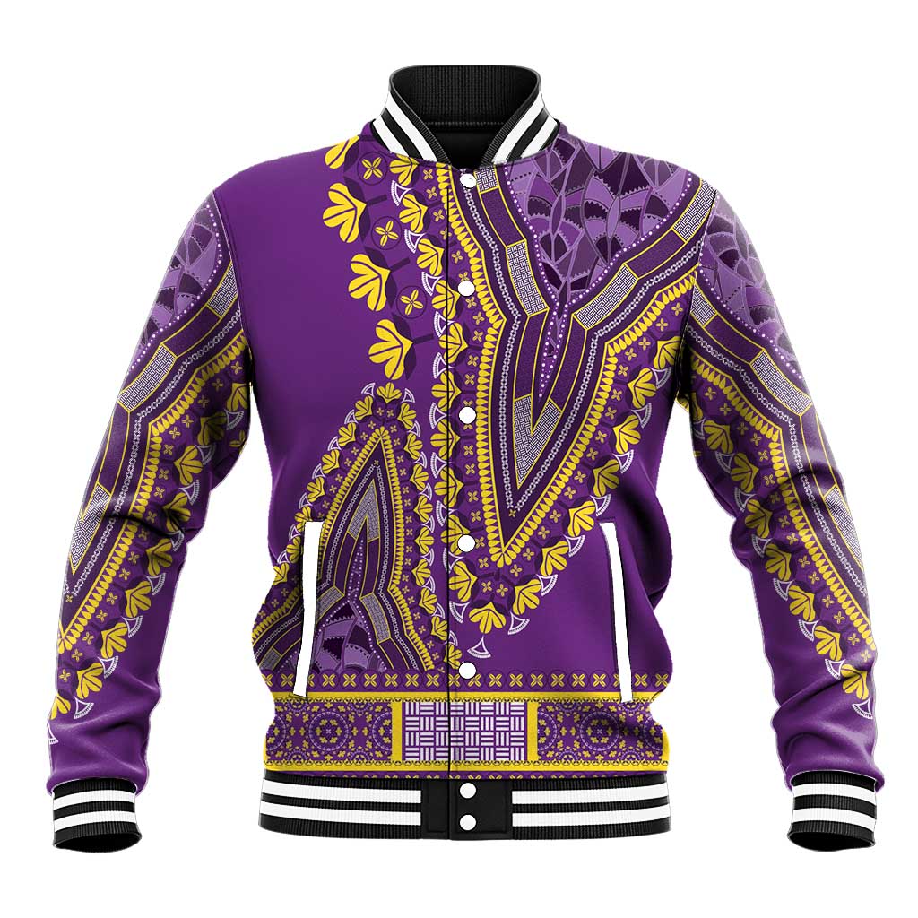 Dashiki Baseball Jacket Luxury Afro - Violet LT7