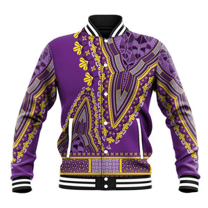Dashiki Baseball Jacket Luxury Afro - Violet LT7