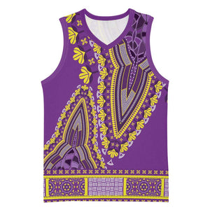 Dashiki Basketball Jersey Luxury Afro - Violet - African Pride