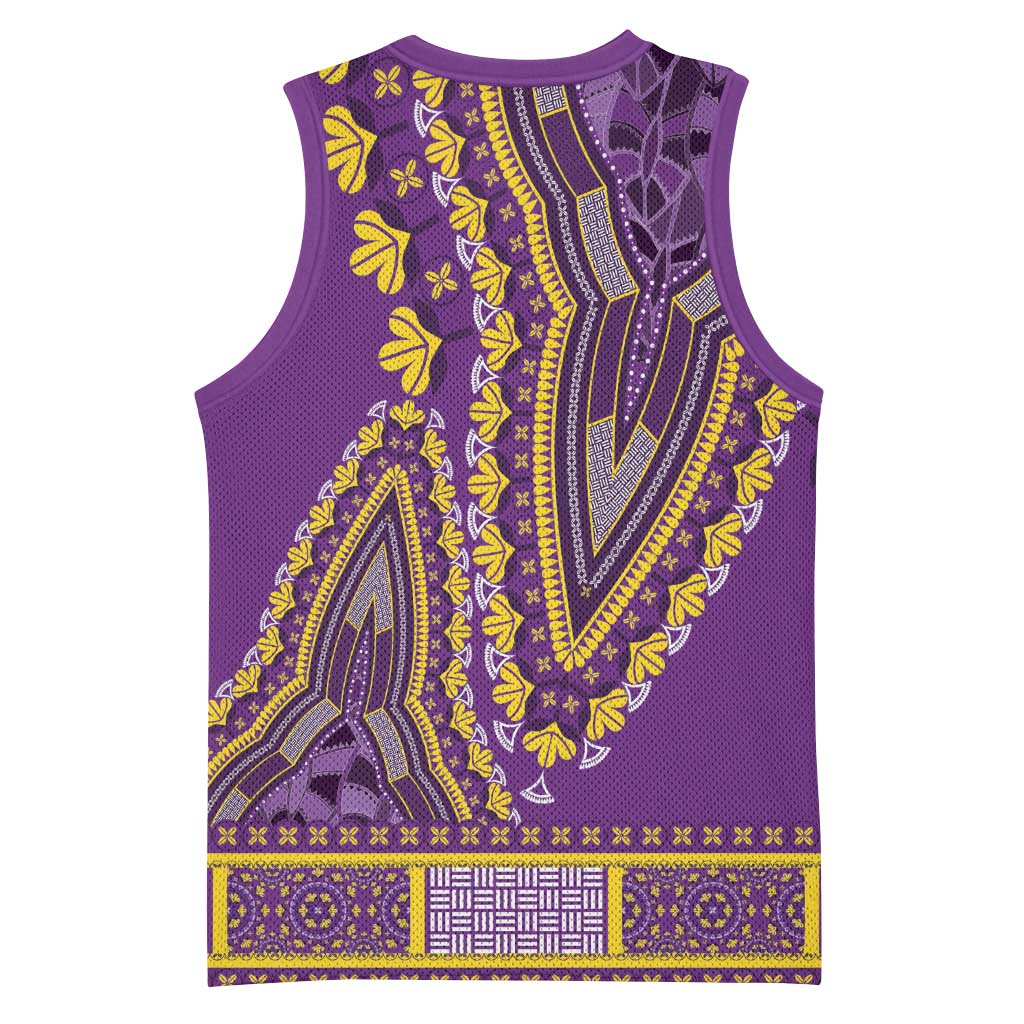 Dashiki Basketball Jersey Luxury Afro - Violet - African Pride