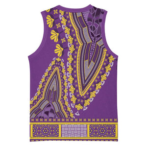 Dashiki Basketball Jersey Luxury Afro - Violet - African Pride
