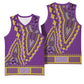 Dashiki Basketball Jersey Luxury Afro - Violet - African Pride