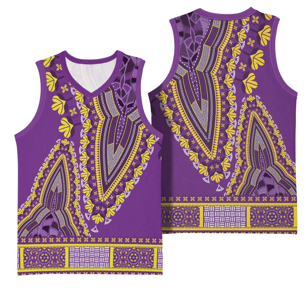 Dashiki Basketball Jersey Luxury Afro - Violet LT7