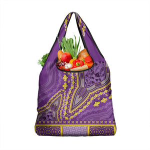 Dashiki Grocery Bag Luxury Afro - Violet