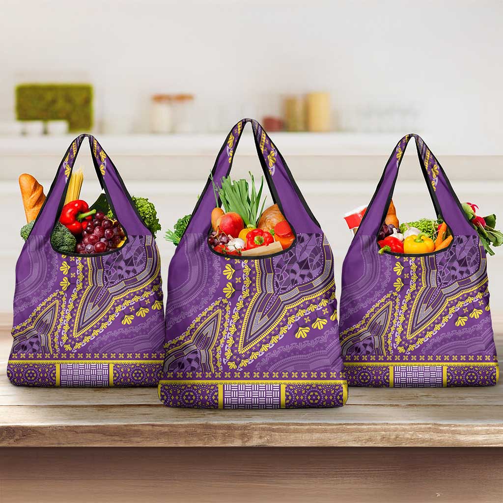 Dashiki Grocery Bag Luxury Afro - Violet