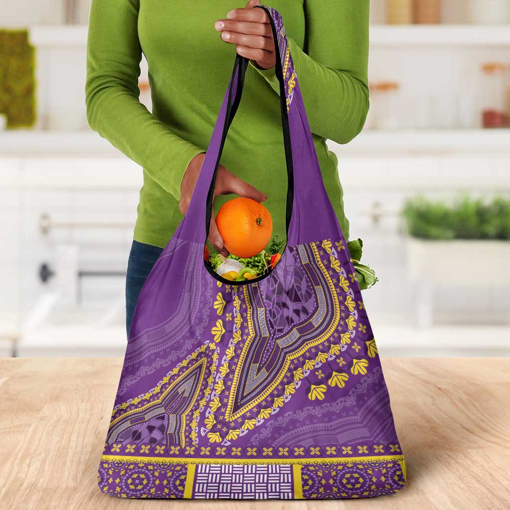 Dashiki Grocery Bag Luxury Afro - Violet