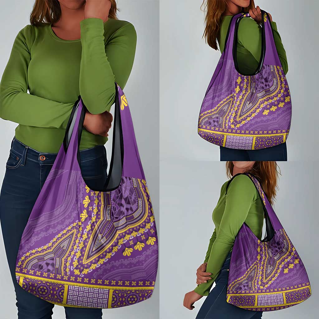 Dashiki Grocery Bag Luxury Afro - Violet