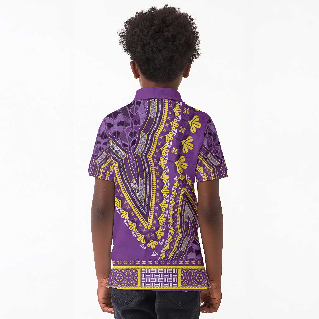 Dashiki Kid Polo Shirt Luxury Afro - Violet
